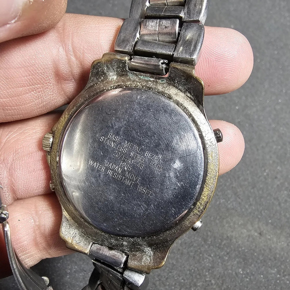 Armitron Mens SS Analog Digital Quartz Watch 20/1441-205 For Parts Or Repair - Picture 9 of 9